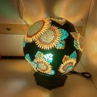 آباژور گوی بزرگ با قطر 40 دست ساز و نایاب و یونیک|چراغ خواب و آباژور|ساری, |دیوار