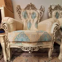 مبل 7 نفره نو نو چوب با کاور میز عسلی و میزبان|مبلمان خانگی و میز عسلی|اسلام‌شهر, شهرک مفیدی|دیوار