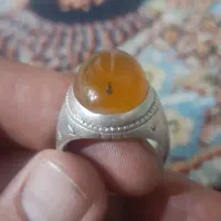 انگشتر عقیق یمانی شجر پرتقالی آب دار