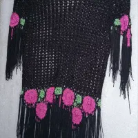 بلوز و دامن قلاب بافی