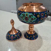 شکلات‌خوری مسی میناکاری آقاجانی نو با جعبه نفیس|صنایع دستی و سایر لوازم تزئینی|تهران, جنت‌آباد مرکزی|دیوار