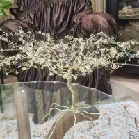 درختچه سیمی با سنگ سیترین طبیعی