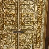 تابلو فرش  دستبافت  ابریشم ۹۰ رج درب کعبه