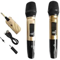 میکروفن UHF بیسیم دو دسته برند cherman|صوتی و تصویری|شاهرود, |دیوار