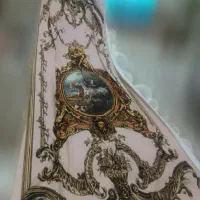 پرده پنلی مخمل چاپی