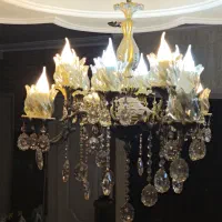 لوستر برنز ۸ شاخه ۱۲ شعله