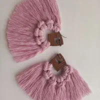 گوشواره مکرومه|بدلیجات|شیراز, درکی|دیوار