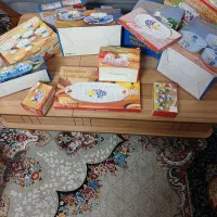 سرویس گل پنبه ظروف آشپزخانه نو نو استفاده نشده