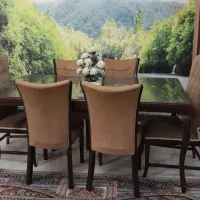 میز ناهار خوری هشت نفره با شیش صندلی
