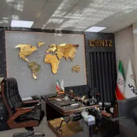 لوگوی قاره ها ازجنس استیل به رنگ طلایی با کیفیت|فروشگاه و مغازه|کرج, کوی زنبق|دیوار