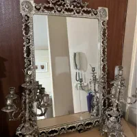 آینه و شمعدان برنز