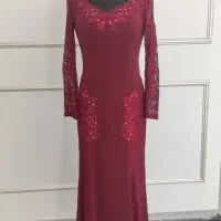 پیراهن مجلسی زنانه گیپور کشی