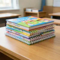 فنری کتاب درسی40ت با طلق ضخیم و فنر درجه یک سفید
