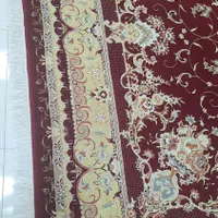یک تخته فرش12متری تمام نخ کرم زرشکی|فرش|ایلام, |دیوار