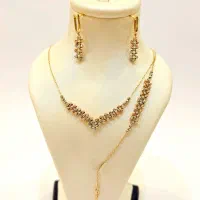 سرویس طلا رزیتا گردنبند دستبند گوشواره دو رنگ