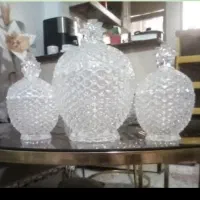 دو عدد قندان و یک عدد شکلات خوری اناناسی