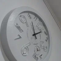 ساعت دیواری سفید نقره‌ای|ساعت دیواری و تزئینی|اندیمشک, |دیوار