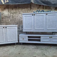 میز تلویزیون و آیینه کنسول|بوفه، ویترین، کنسول|هشتگرد, شهرک راه آهن|دیوار