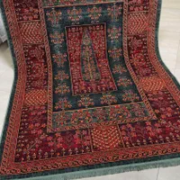 فرش ۷۰۰شانه لاکی سبز سنتی  قشقایی( درخت زندگی )|فرش|فردیس, منظریه|دیوار