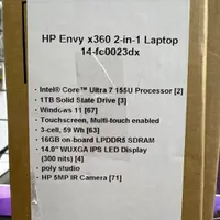 لپ تاپ قدرتمند HP ENVY نو فقط انباکس شده|رایانه همراه|تهران, صادقیه|دیوار