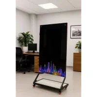 تخته وایت برد شیشه ای 90×150 مشکی طرح دار پرتابل|لوازم التحریر|تهران, شهرک ولیعصر جنوبی|دیوار