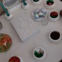 هفت سین عید نوروز با گلدان سبزه