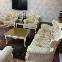 مبل استیل ۷ نفرت و ناهار خوری ۸ نفره کرم و اصل|مبلمان خانگی و میز عسلی|تهران, زعفرانیه|دیوار