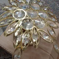 لوستر سقفی اویز دار کریستال با دو دیوار کوب|لوستر و چراغ آویز|کرج, گوهردشت|دیوار