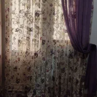 پرده اتاق خواب همراه شال حریر