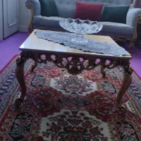 مبل هفت نفره وپرده شاین کارشده کنسول واینه شمعدونی|مبلمان خانگی و میز عسلی|گلستان (تهران), |دیوار