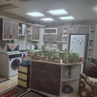 کابینت دست دوم رنگ گردویی و کرم