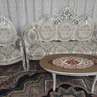 یک دست مبل ۹نفره درحدنو باروکش نو