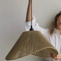 لوستر مکرومه و رافیا|لوستر و چراغ آویز|شهریار, شهریار|دیوار