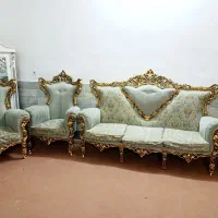 مبل استیل سلطنتی ۹ نفره تمام راش|مبلمان خانگی و میز عسلی|قم, وادی السلام|دیوار