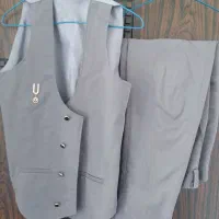 ست شلوار و جلیقه کتان
