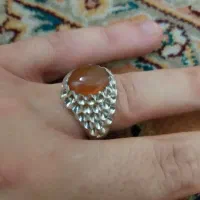 لوازم شخصی انگشترنقره عقیق پرتقالی