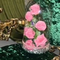 دو‌عدد گل شیشه ای مصنوعی قرمز و‌صورتی|گل مصنوعی|تهران, ونک|دیوار