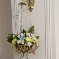 دیوارکوب گلدان برنجی