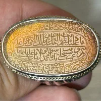 انگشتر کلکسیونی عقیق یمنی حکاکی (ثلث ریحان ) صفوی