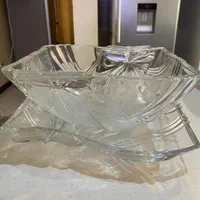 تعدادی ظروف،مجسمه کریستال میوه خوری واجیل خوری اصل|ظروف سرو و پذیرایی|تهران, دهکده المپیک|دیوار
