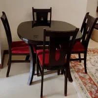 میز و صندلی نهارخوری 4 نفره، طرح گرد