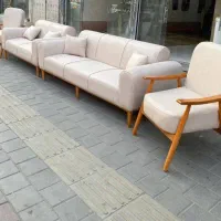 مبلمان راحتی وجلو مبلی عسلی