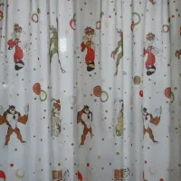 پرده حریر بافت دار عروسکی
