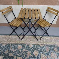 میز و صندلی تاشو چوب وفلز