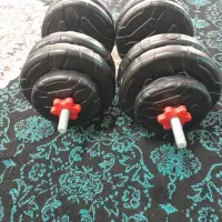 دمبل متغیر فلزی محافظ لاستیک دار