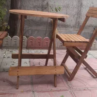 میز صندلی چوبی تاشو|میز و صندلی غذاخوری|جلفا, |دیوار