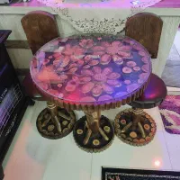 میز ناهارخوری دونفره با دوتا صندلی سالم سنتی|میز و صندلی غذاخوری|مشهد, کوی المهدی|دیوار