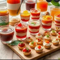 دسر وژله  فینگرفود خانگی خوشمزه با تزئینی خاص|خدمات پذیرایی، مراسم|سرعین, |دیوار