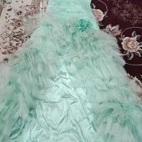 لباس مجلسی بلند و شیک به رنگ سبز نعنایی
