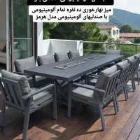 ست نهارخوری آلومینیومی فضای باز باغ ویلا رستوران